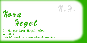 nora hegel business card